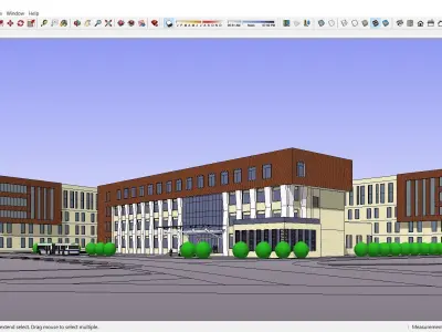 Sketchup Office building J1 Free 3D model