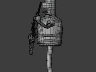 Bender Help for Ukraine low poly character model Futurama Low-poly 3D model