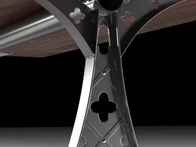 Quatre dining table in the industrial style 3D model