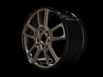 Forged Split Spoke Alu minum Alloy Wheel auto 3D model