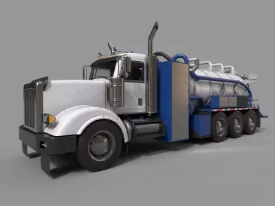 Vacuum Tank  Low-poly 3D model