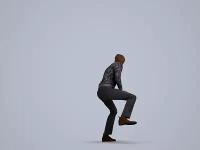 00057Jeffrey008 - Adult Caucasian man exiting car in casual 3D model