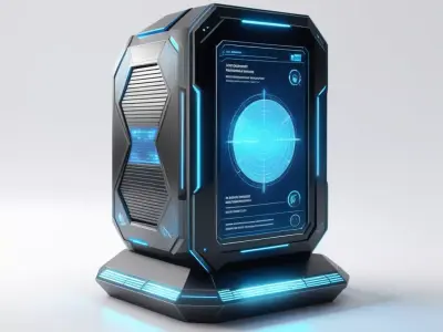 Futuristic Holographic Communicator 3D Model 3D model