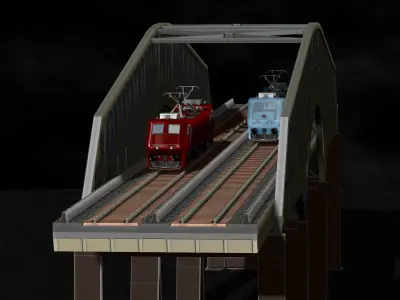 Bridge H0 scale trains Baltimore bridge reproduction   3D print model