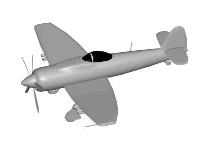Hawker Sea Fury 3D model