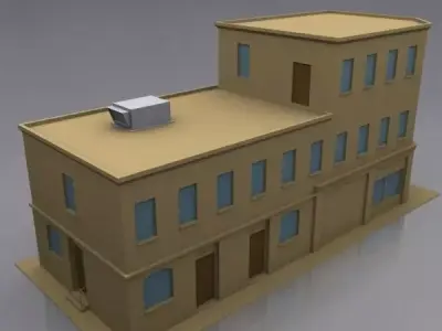 Shops Block 21 3D model