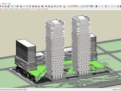 Sketchup Office building K7 3D model