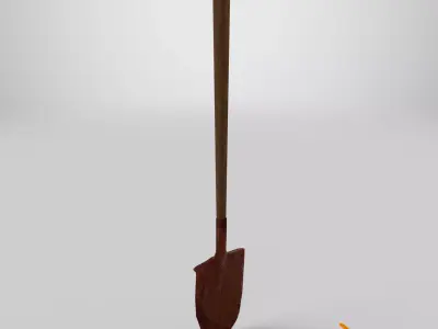 shovel Low-poly 3D model buy