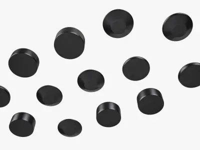 Screw Heads Collection 3 Low-poly 3D model