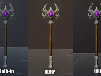 Staff - Game Ready Weapon Low-poly 3D model