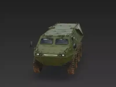 6x6 Wheeled Armored Personnel Carrier APC 3D Model Low-poly 3D model