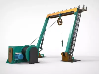 offshore crane 3D model