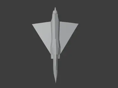 Low Poly Fighter Model jet 3D model