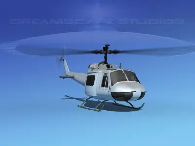 Bell 204 Ashley Aviation 3D model