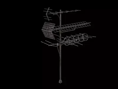 TV rake antenna 02 3D model