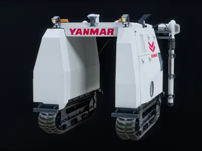 Spraying Agricultural Robot Yanmar PBR 3D model