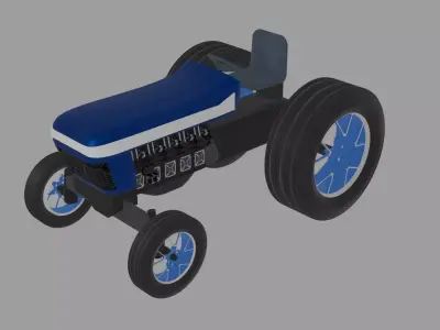 TRACTOR Low-poly 3D model buy