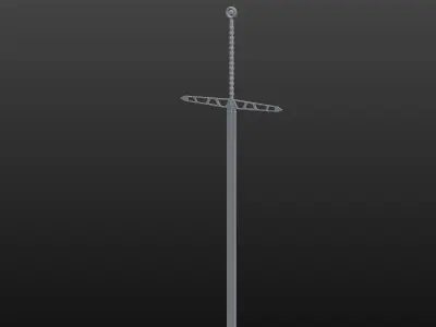 Long sword - refined 3D model