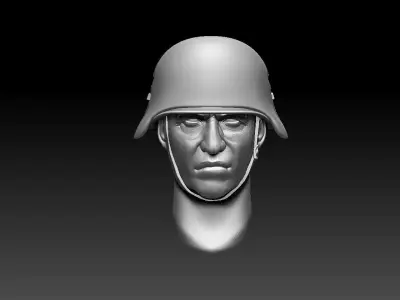 helmet head of soldier in 3D print model purchase