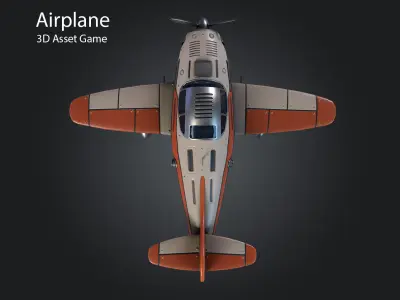 Airplane Low-poly 3D model 4