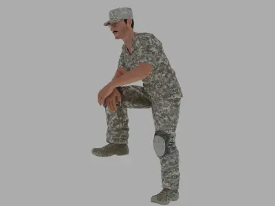 Rigged Soldier 3 3D model
