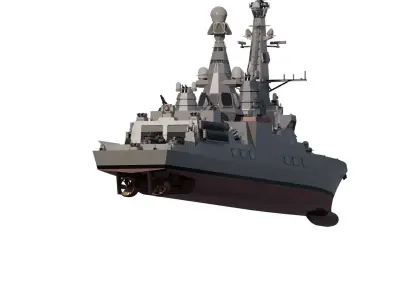 Stealth navy cruiser 3D model