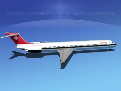 McDonnell Douglas MD-80 Swissair 3D model