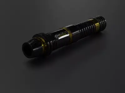 Scifi Star Wars Lightsaber Black 3D model