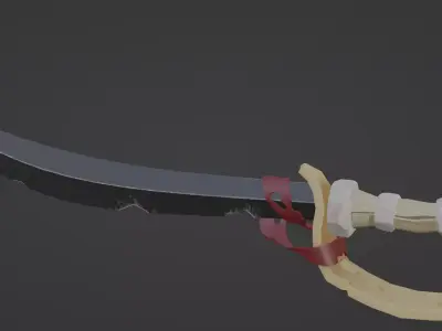 Stylized Pirate Sword Low-poly 3D model