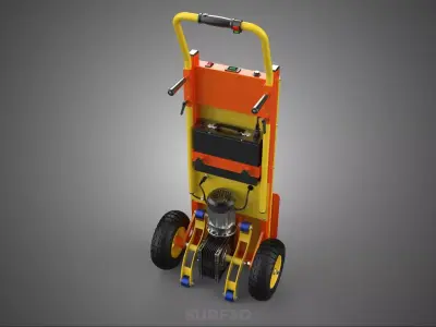 FOLDING BED PLATE HANDTRUCK POWERED ELECTRIC HEAVY DUTY CART KIT 3D model