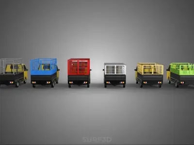ALL TYPE CAGE BAKKIE UTE PICKUP TRUCK TRANSPORT DELIVERY CARGO 3D model