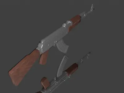 AK47 Rifle 3D model