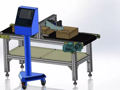 Encoder box conveyor 3D model