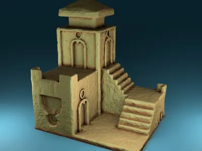 Stylized Middle Ages Set Part 1 3D print model