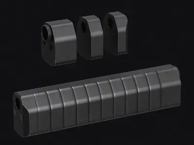 Weapon Muzzle - Suppressor Pack Low-poly 3D model