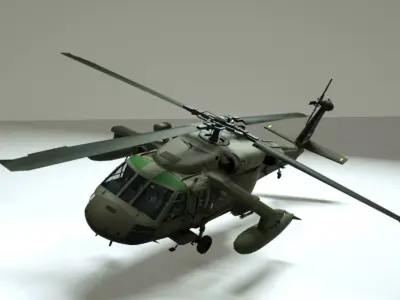 armed helicopter 3D model
