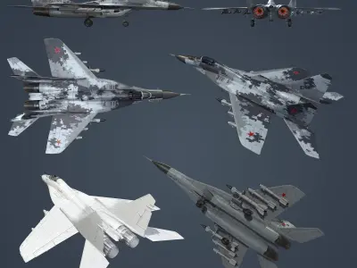Mig29 Low-poly 3D model