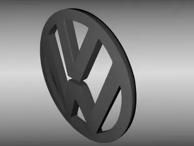 VW logo 3D model