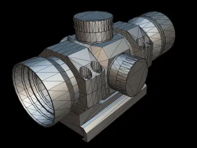Leupold VX-Freedom RDS Low-poly 3D model