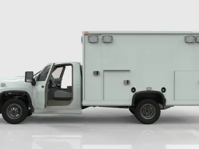 Silverado 2021 Ambulance Low-poly 3D model
