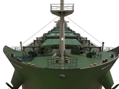 Bulk carrier with holds and reservoirs 3D model