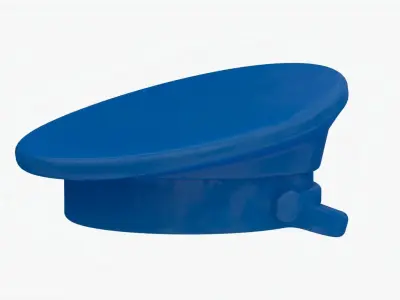 Lego detailed Police hat Low-poly 3D model