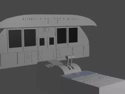 Learjet45 Cockpit Free low-poly 3D model