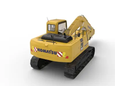 Excavator Tractor Forklift Komatsu  3D Model Pack