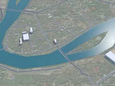 Liling Zhuzhou Hunan China 15km Free low-poly 3D model