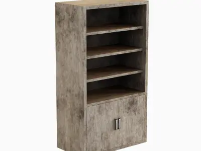 Old Shelf 04 Low-poly 3D model