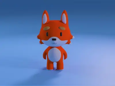 Cute Fox 3D model
