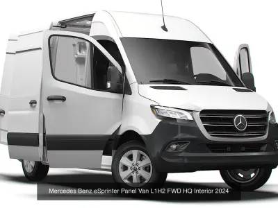 Mercedes eSprinter Panel Van HQ Interior 2025 3D Model Pack