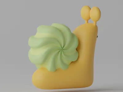 Cartoon Snail 3D model buy