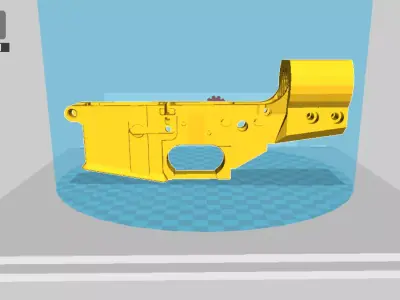 AR15 3D Receiver  ar lower good toy 3D print model